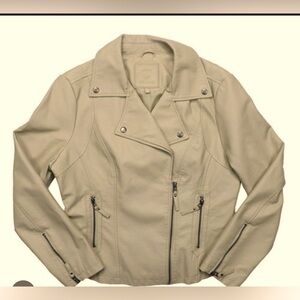 Max Studio Faux Leather Biker Jacket